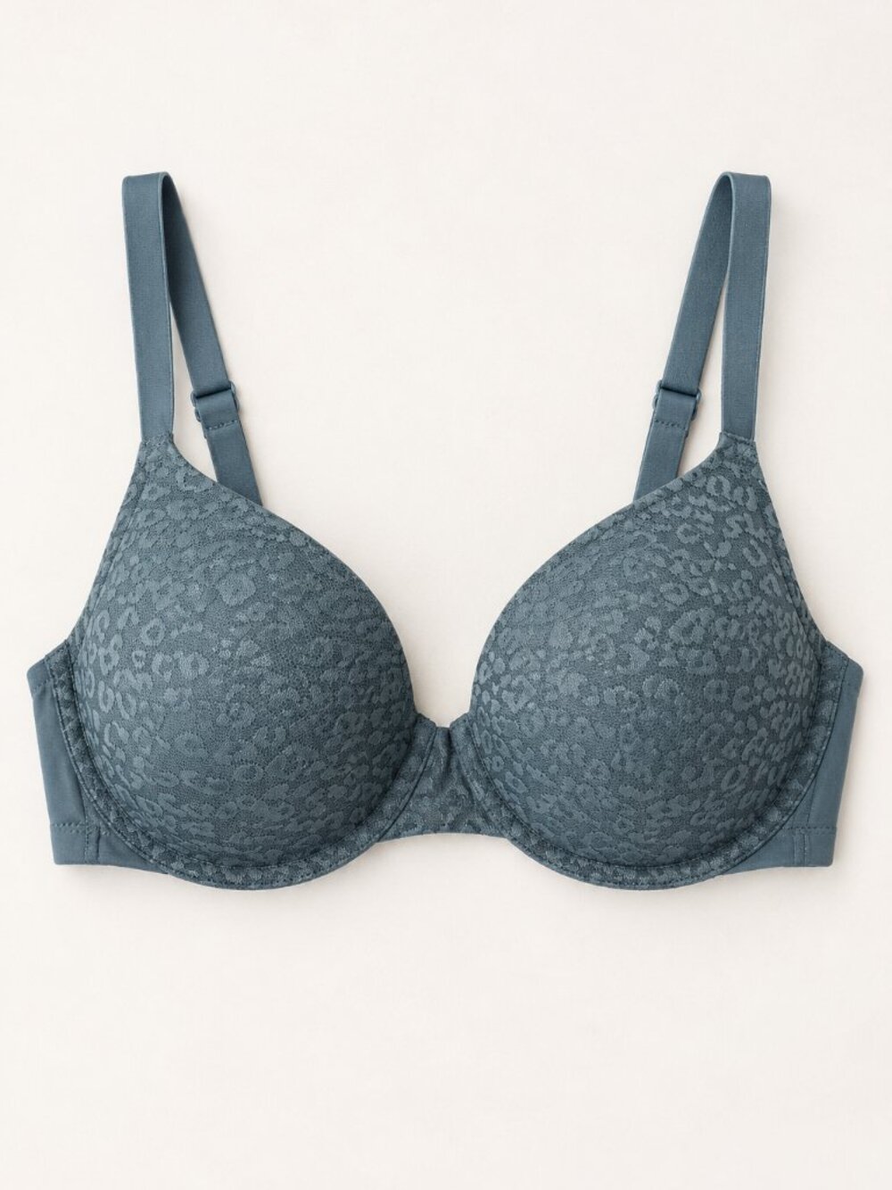 PINK Victoria's Secret 34DD Teal Leopard Print Underwire Bra